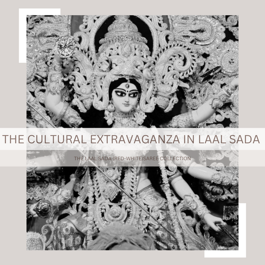 Durga Pujo | The cultural extravaganza in Laal Sada (Red & White) Saree