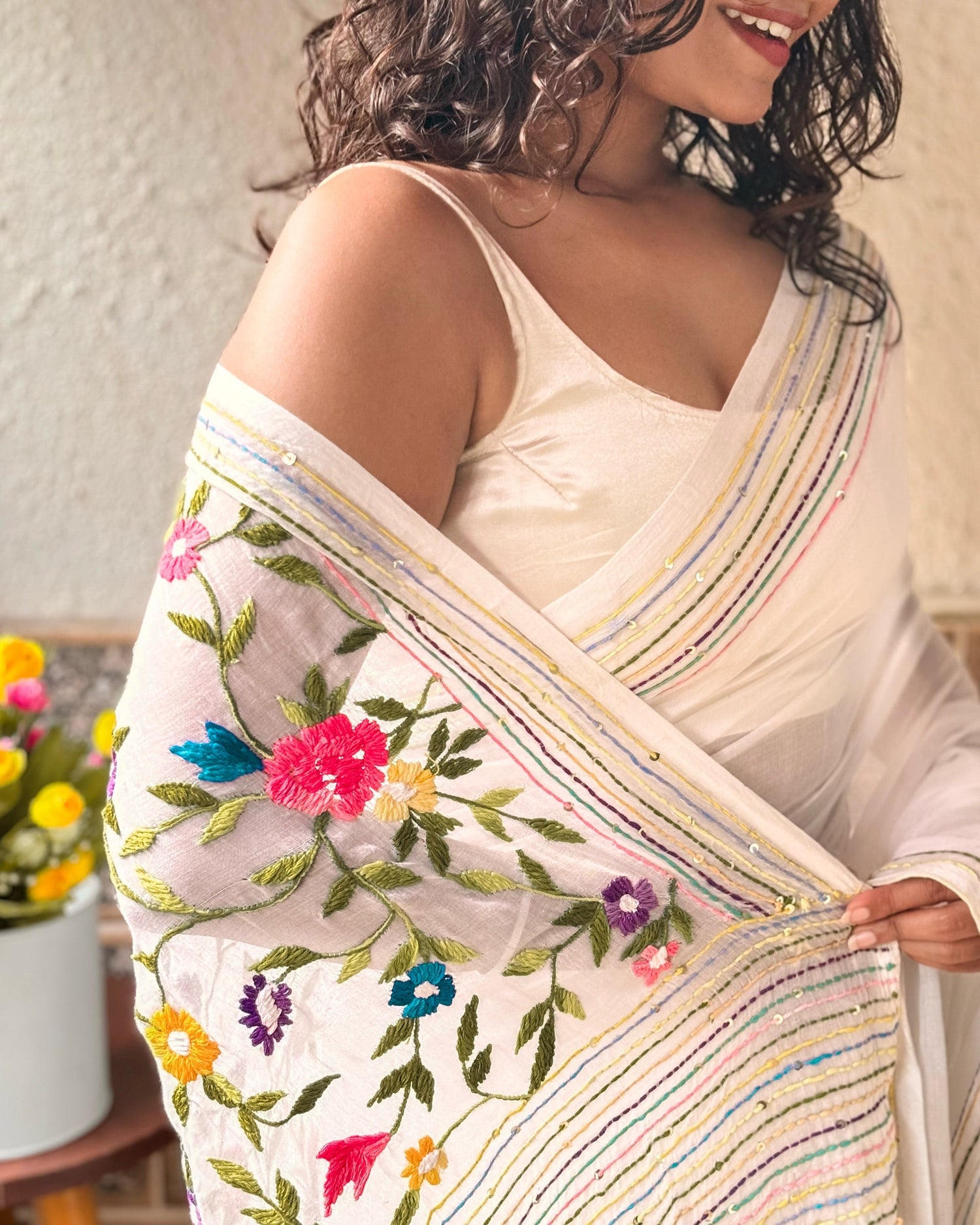 The White Saree Collection