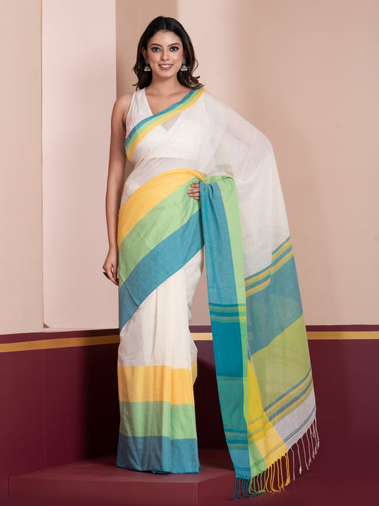white saree,Khadi saree