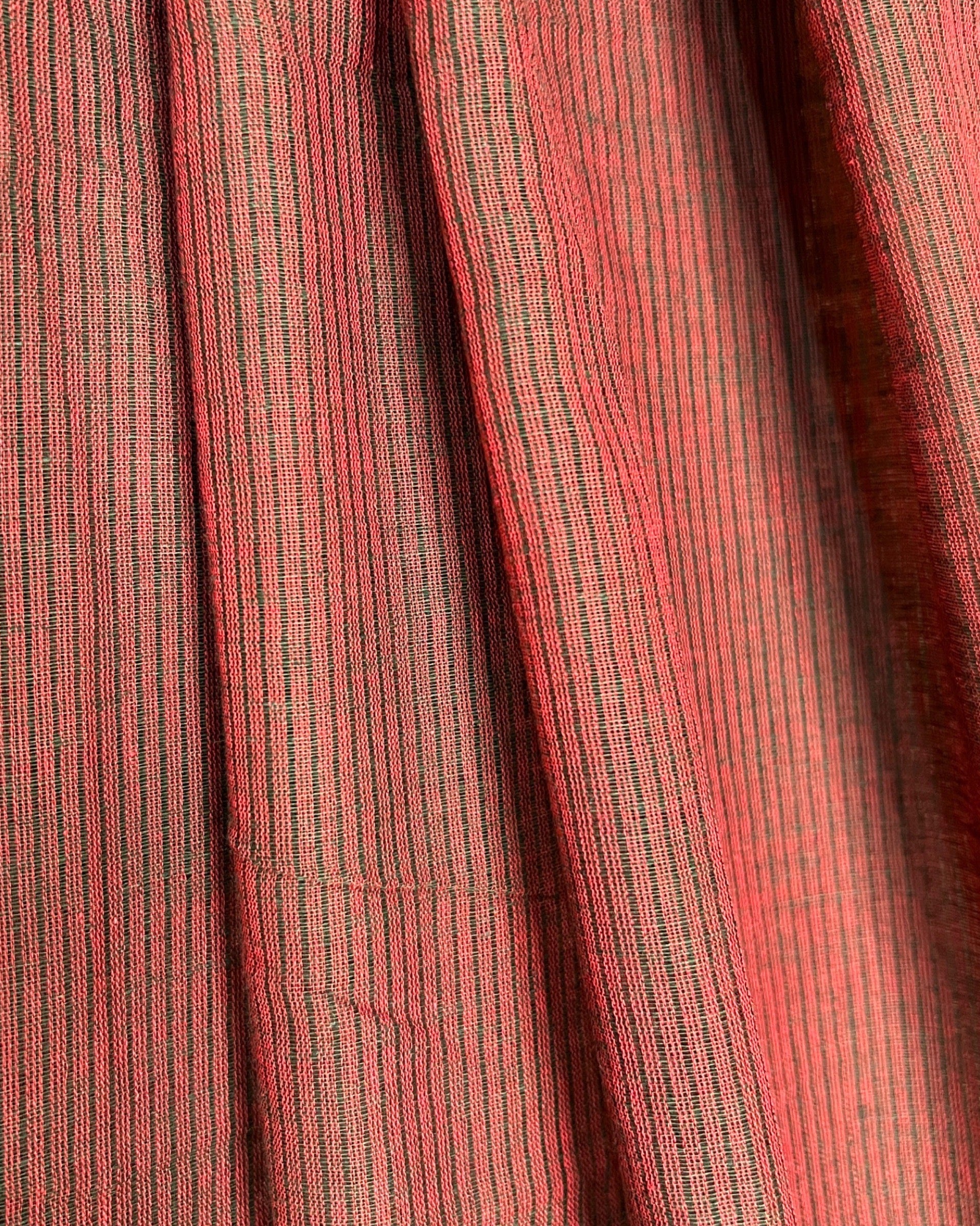 Rama Green and red soft comfortable khadi cotton saree