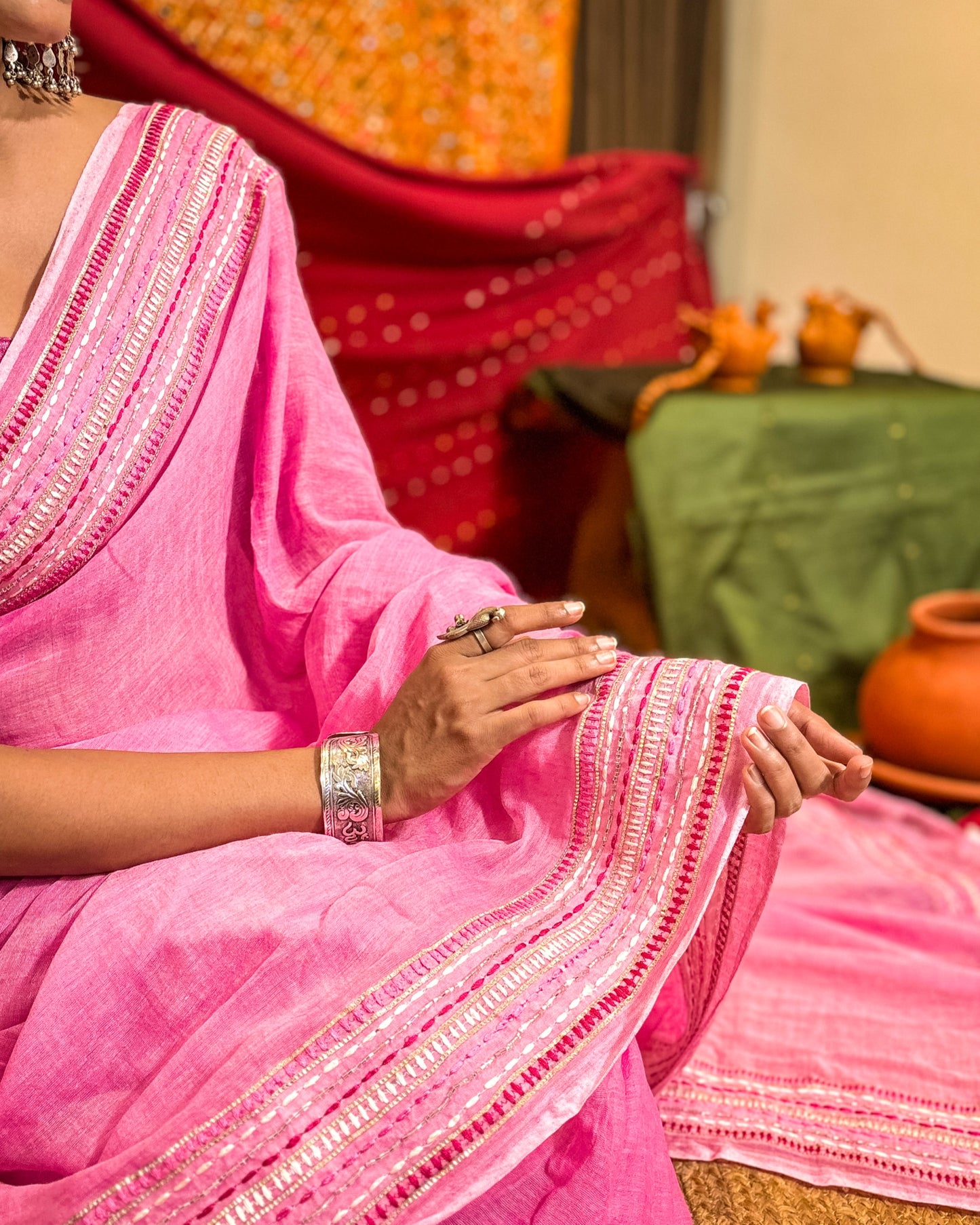 Woven Halo (Sequins emblished saree)