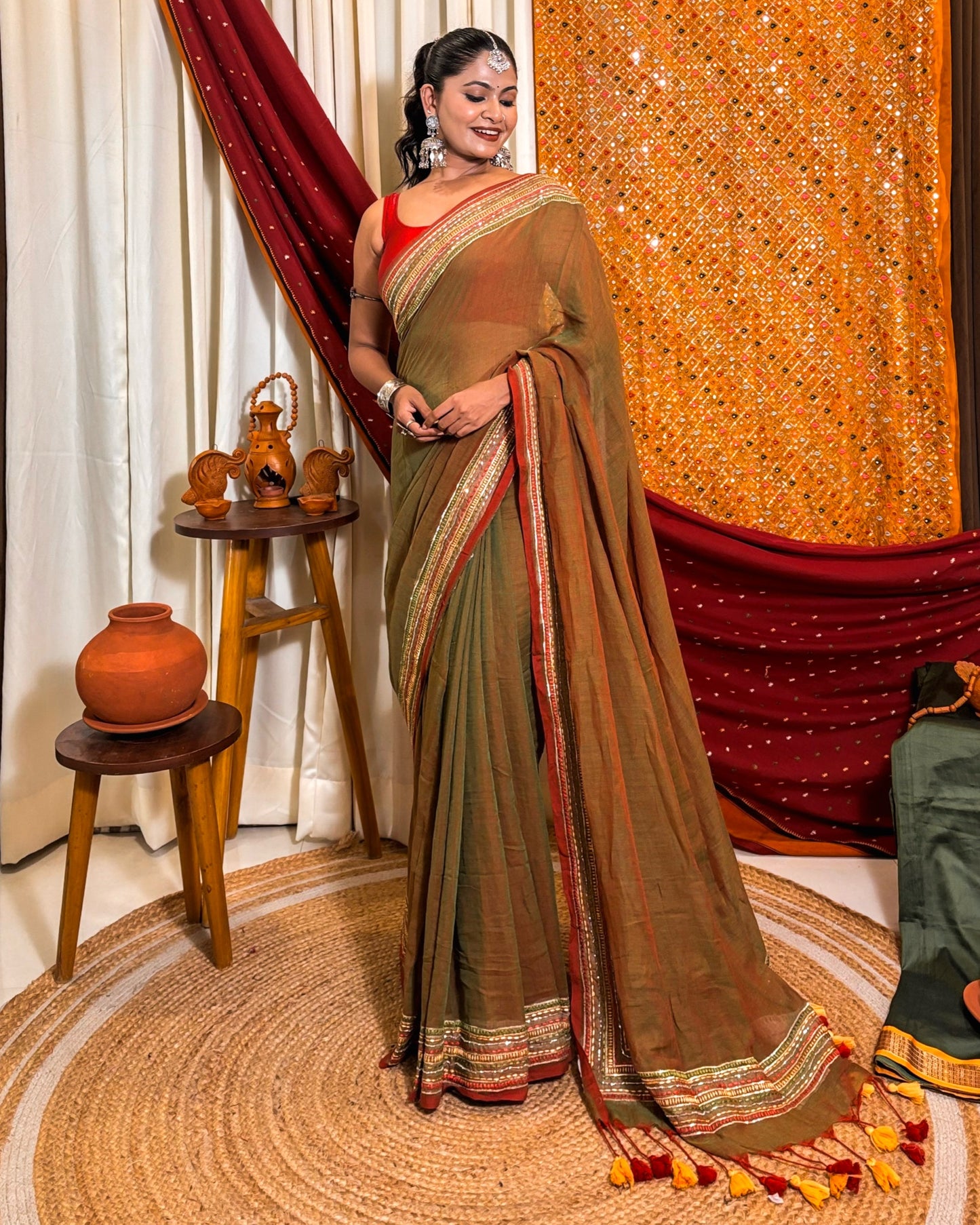 Whispered Shine (Sequins emblished saree)