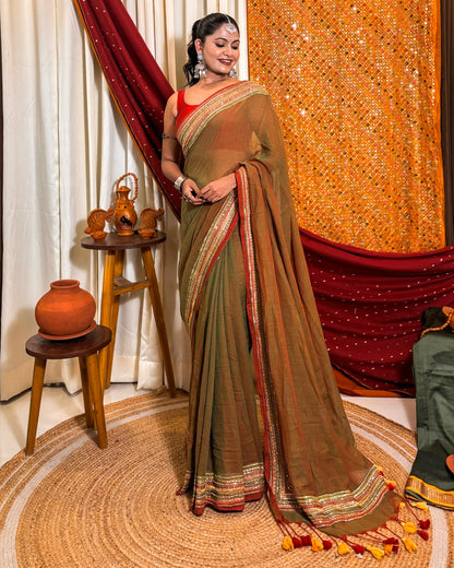 Whispered Shine (Sequins emblished saree)