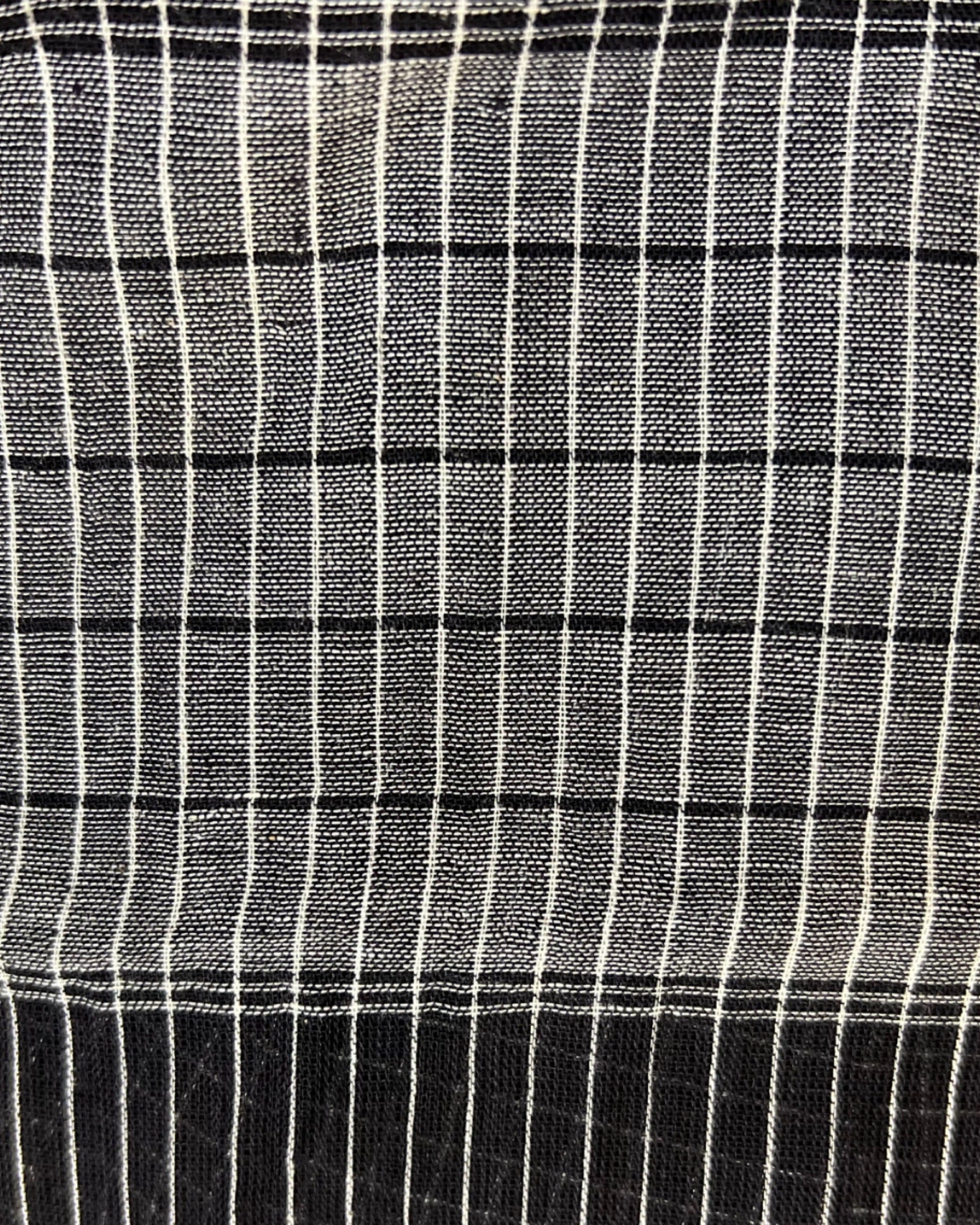 Soft and Comfortable handloom cotton saree in black and white checks