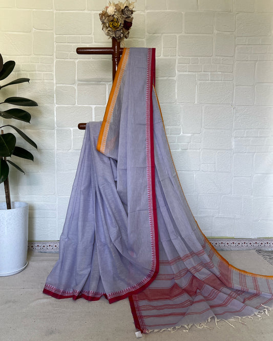 Meghdhanuk | Violet Bengal Handloom Saree
